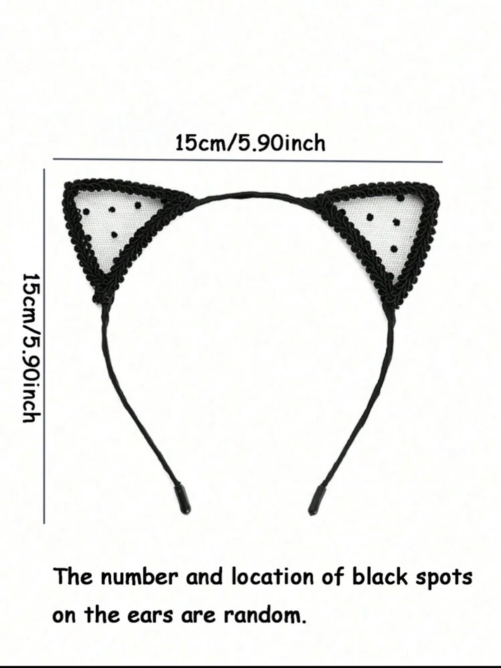 Black Cat Ear Headband - Picture 2 of 4